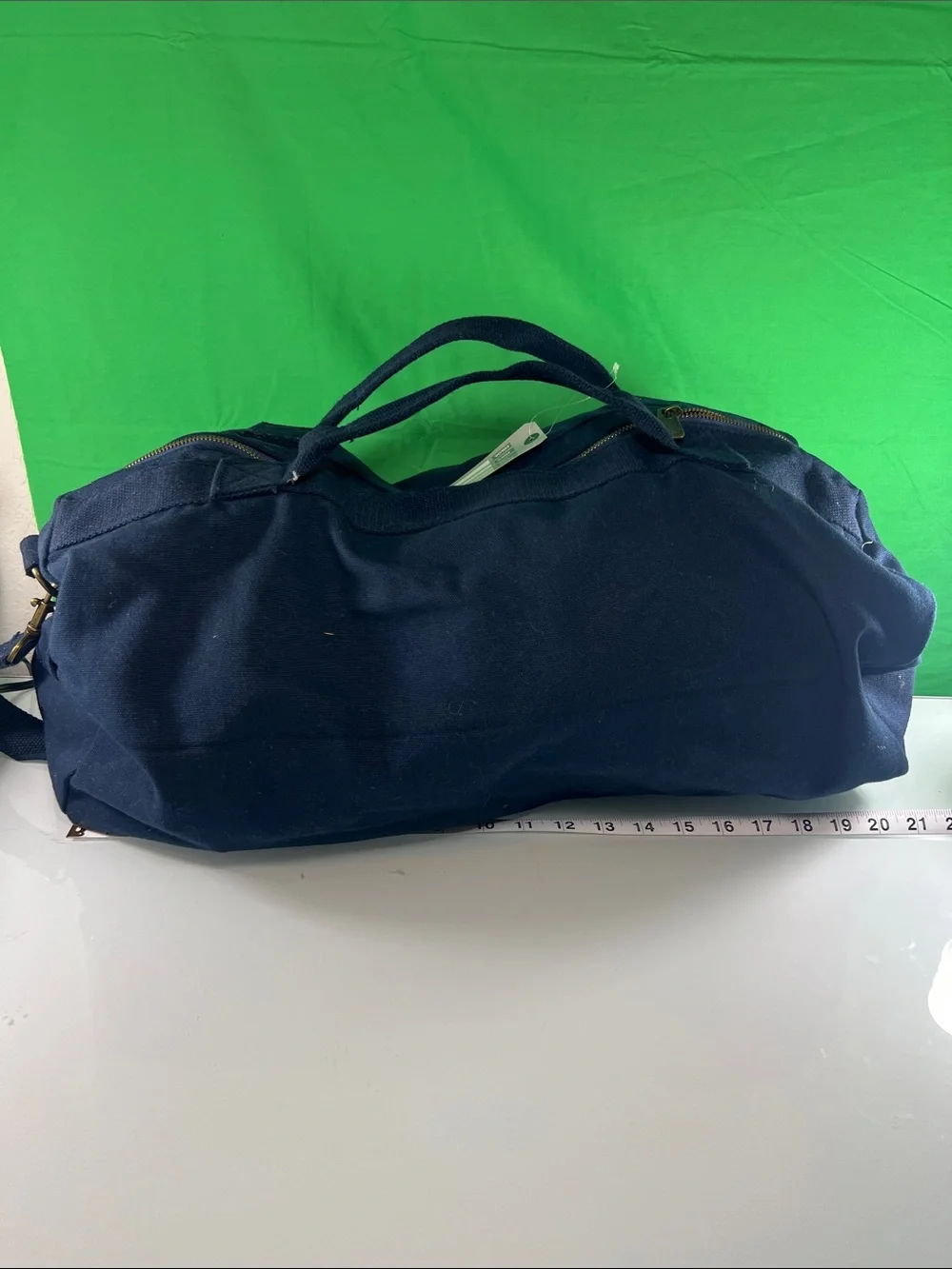 Bear Republic Navy Canvas Duffel Bag with Bear Graphic